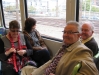 Anne and John Flemming with Graeme Aspinall on the train